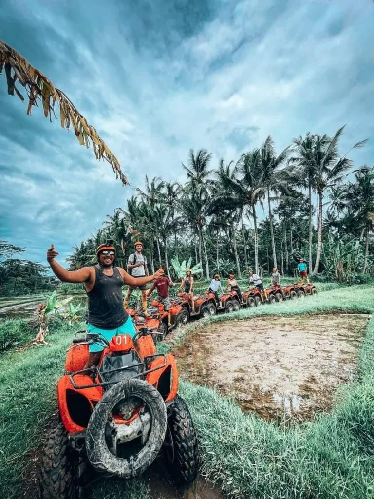 ATV riders exploring tropical trails in Ubud Bali
