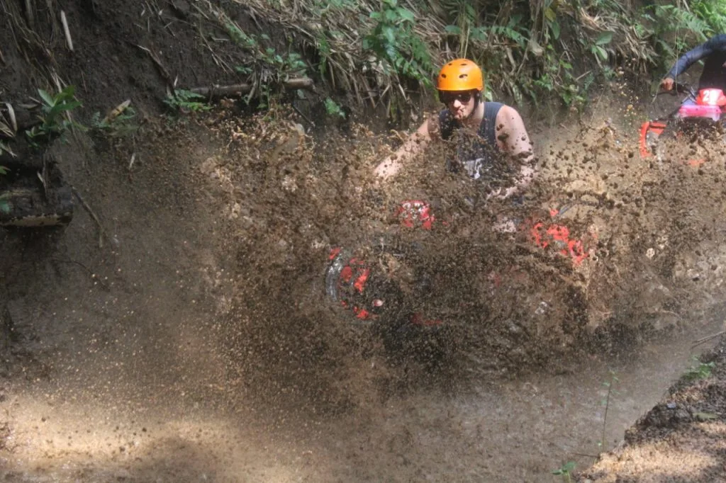 Travelers enjoying an ATV adventure in Ubud Bali