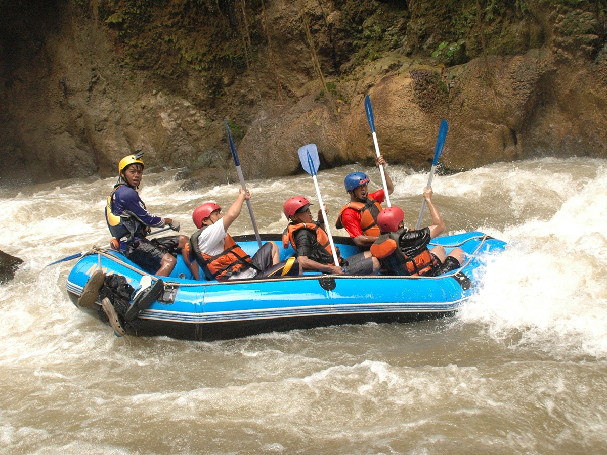 Tropical rainforest surrounding the Telaga Waja River