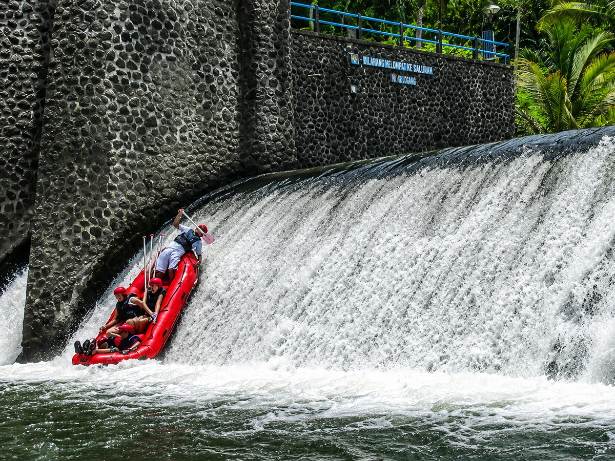 Telaga Waja Rafting adventure on the longest white water rafting river in Bali