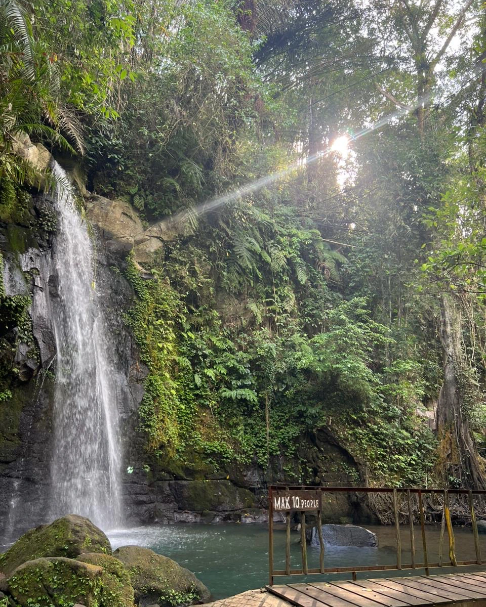 Swimming area at Ulu Petanu Waterfall