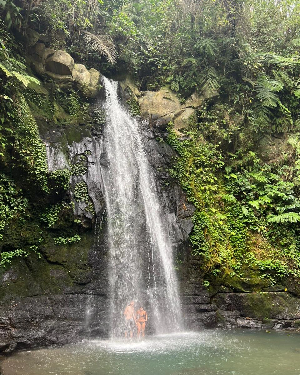 Hidden waterfall in Ubud Bali